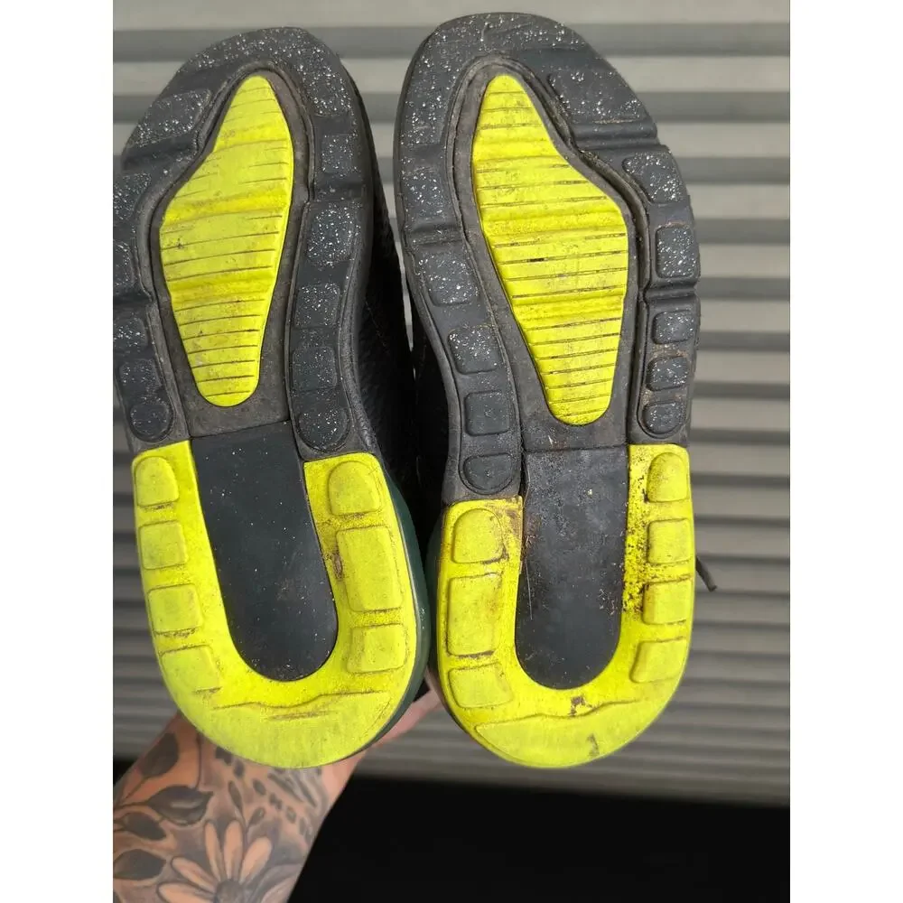 Nike Air Max 270 Black Volt Running Shoes Kids Size 13C FN3883-001